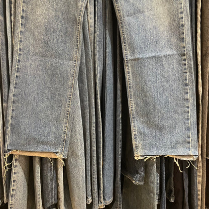 Ring Spun Jeans Mid Wash Blue Cut Off Ideal Zip