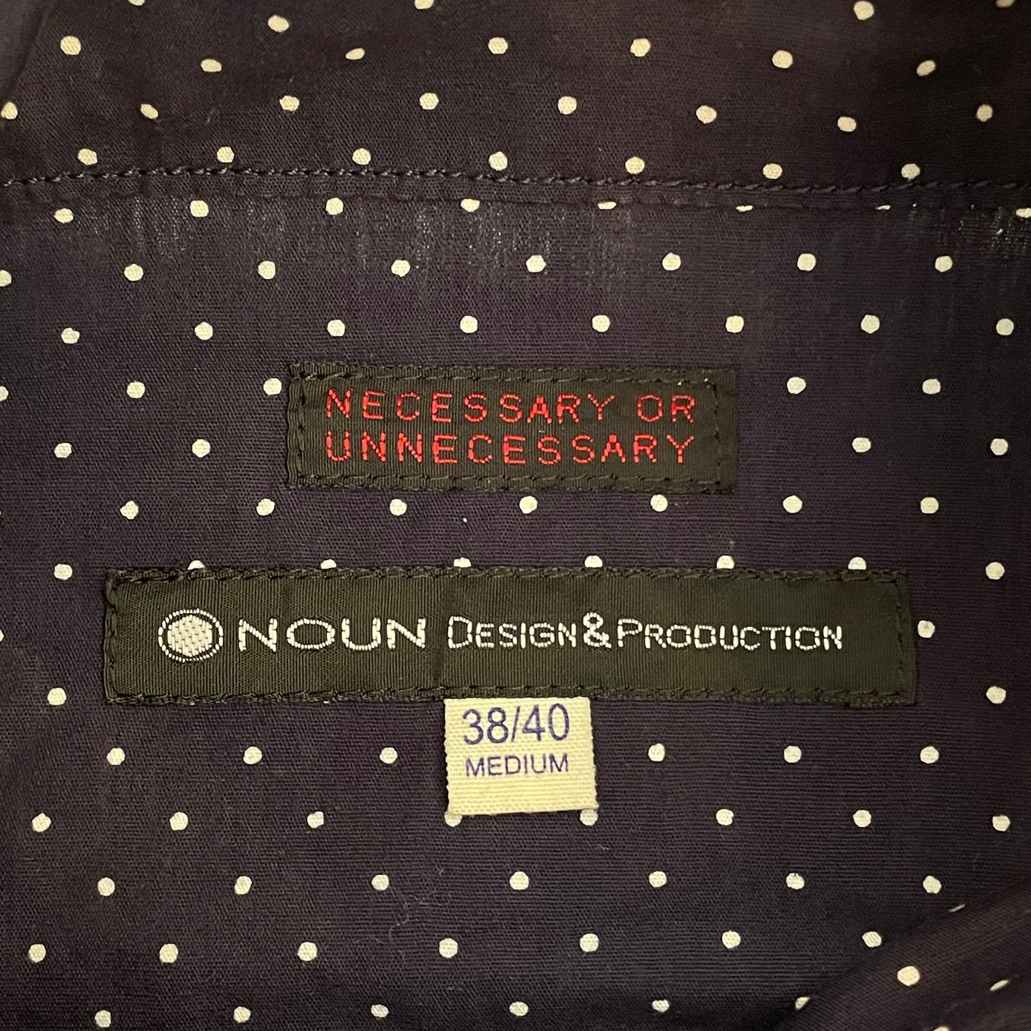 Dot Snap Button Shirt Navy