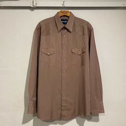 Striped Western Shirt Brown