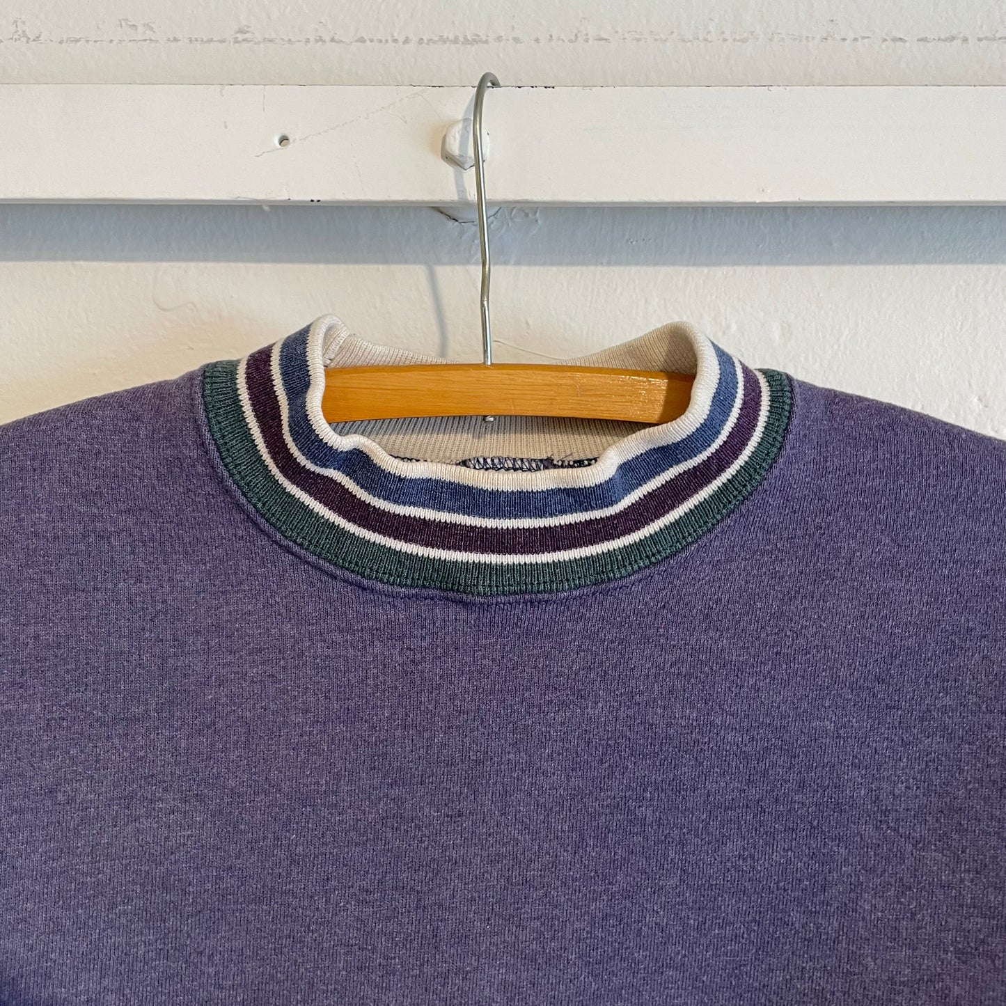 Lined Rib Sweatshirt Faded Purple