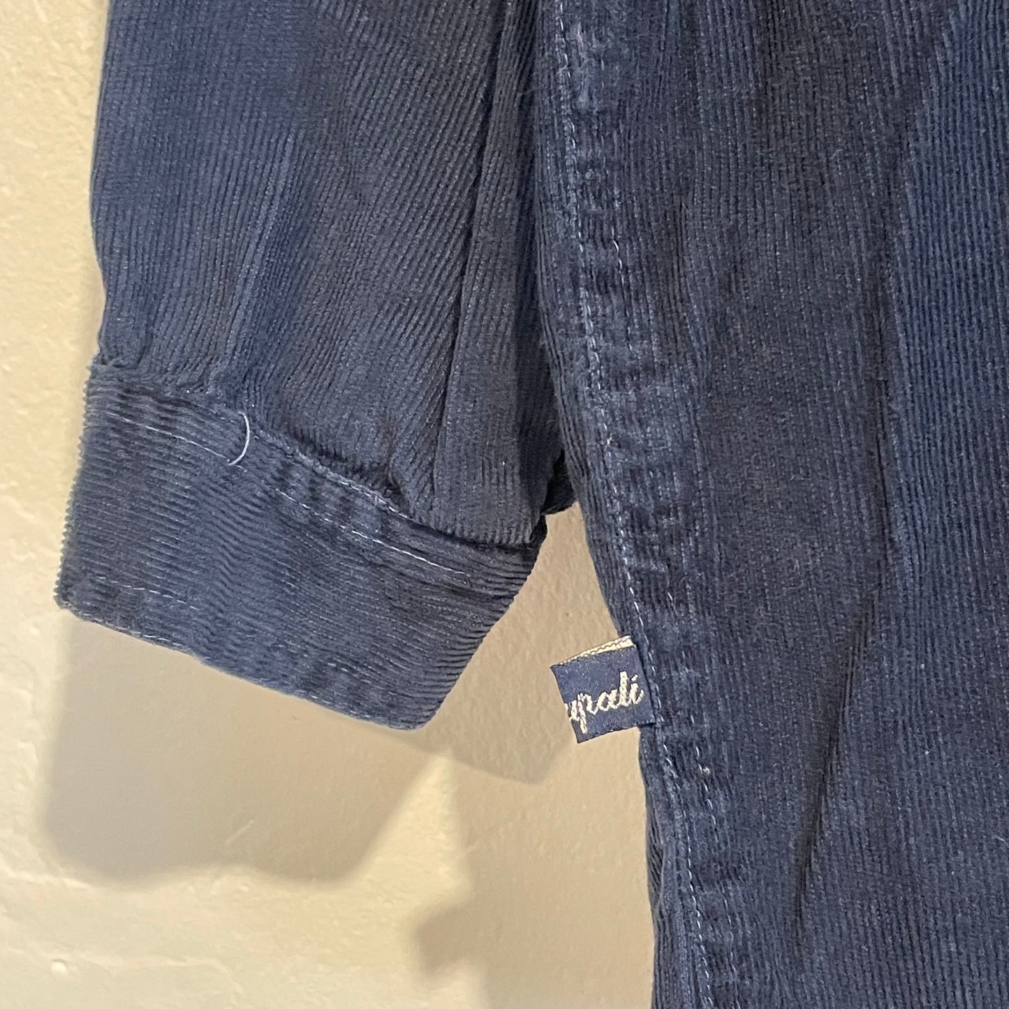 Courduroy Zip Pocket Shirt Navy