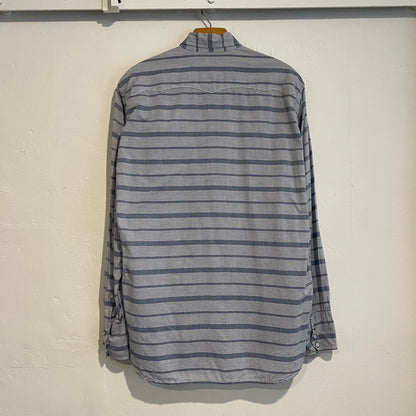 Striped Pocket Western Shirt Blue