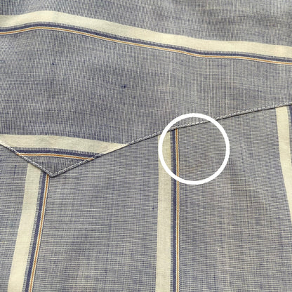 Snap-Button Stripe Short Sleeve Shirt Blue