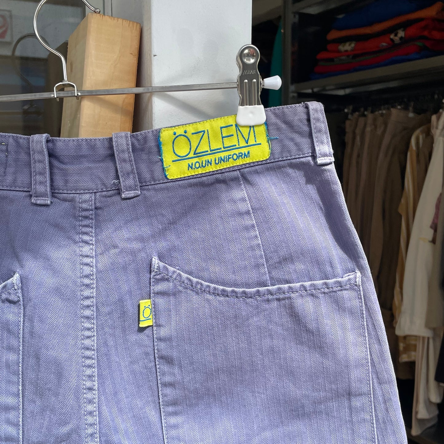 Herringbone Shorts Blue