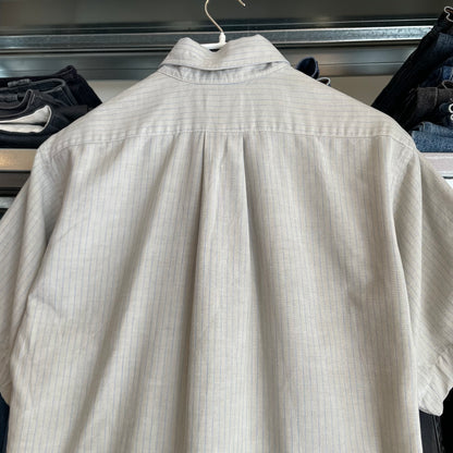 Stripe Button-Down Shirt Gray