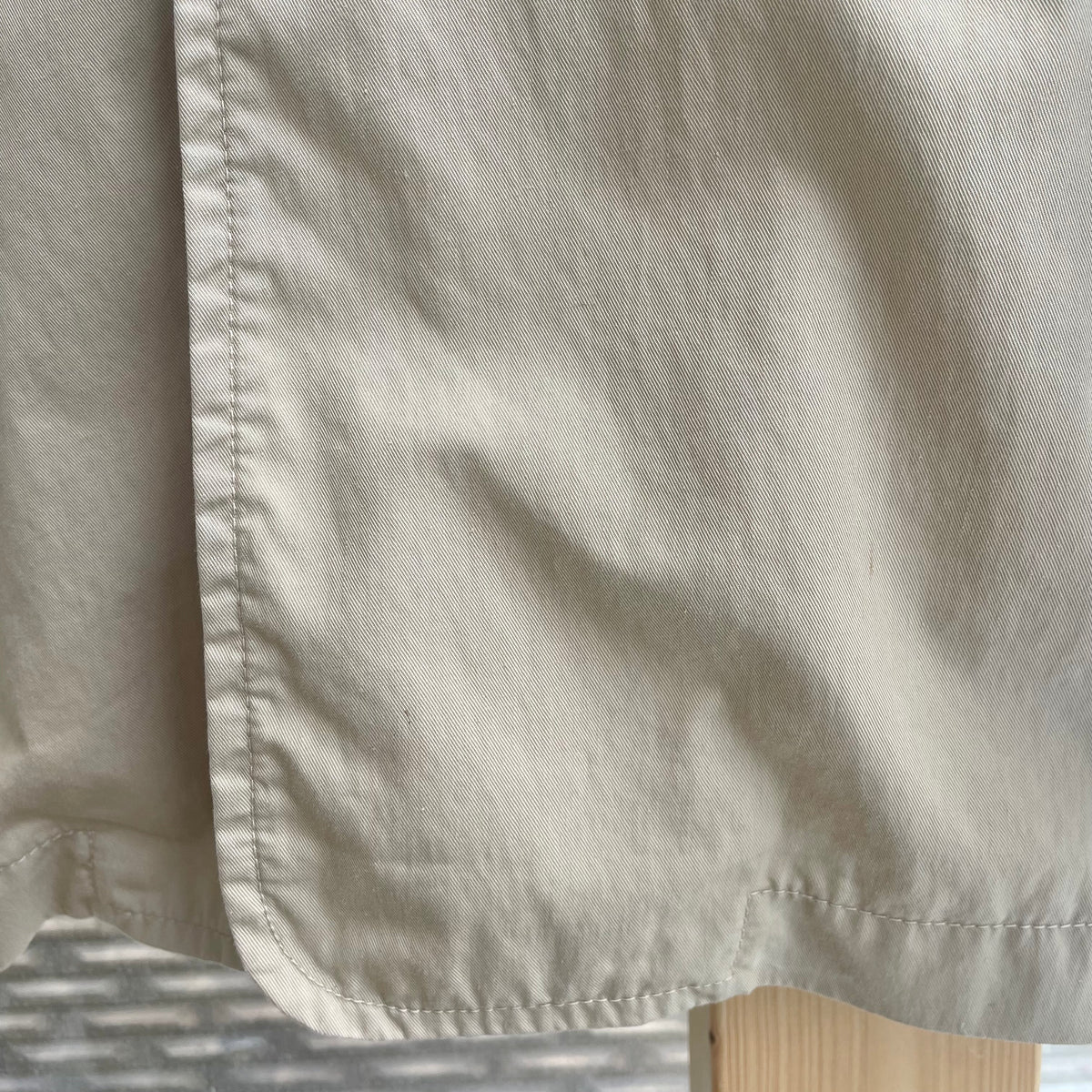 Cotton/Nylon Long Coat Beige