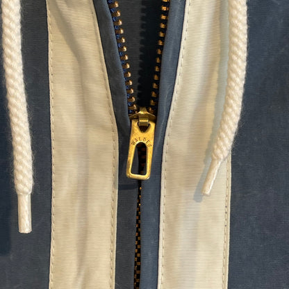 Hooded Windbreaker Blue/Cream Waldes Zip