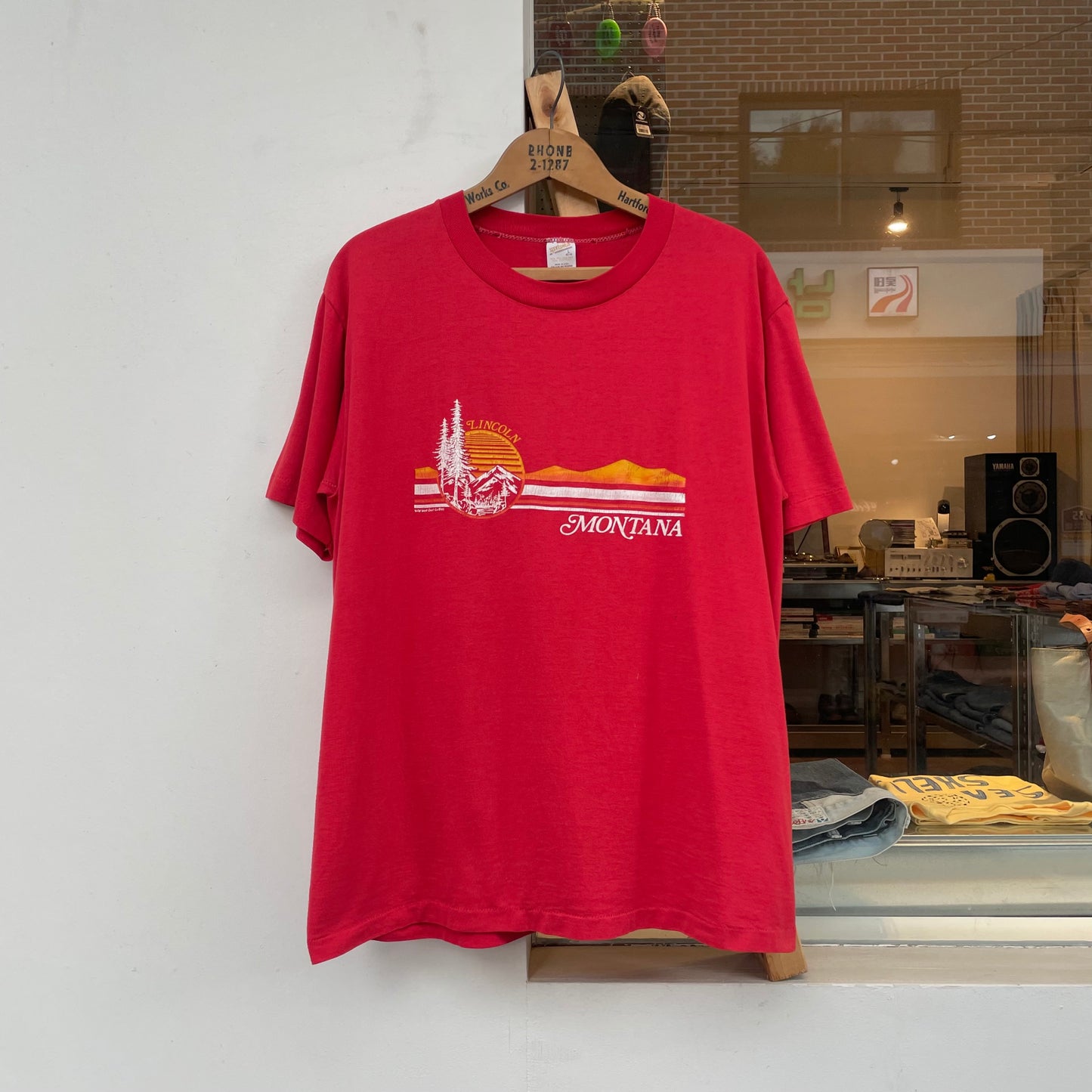 Lincoln Montana Sunset Mountain Souvenir Tee