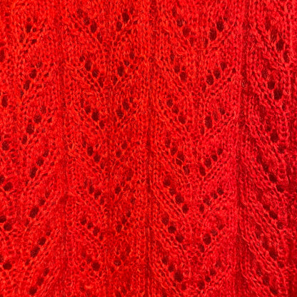 Loose Gauge Knit Sweater Red