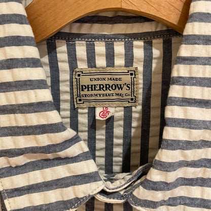 Hickory Stripe Seersucker Coverall Black/White