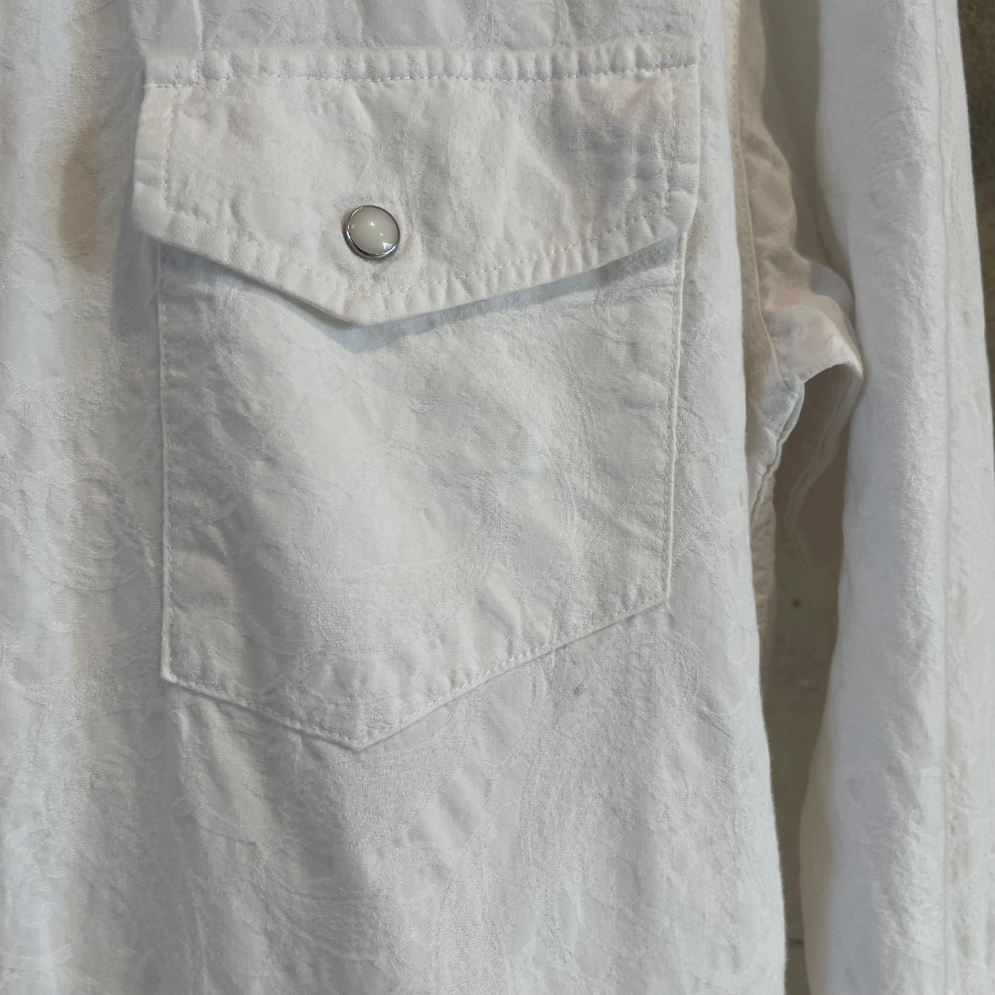 Band Collar Shirt White