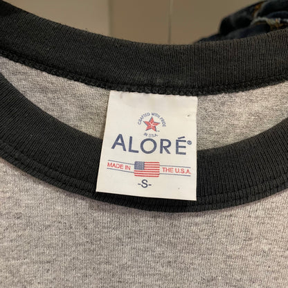Double Stripe Ringer Tee Heather Grey