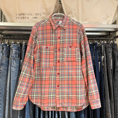 Plaid Flannel Work Shirt Red/Blue