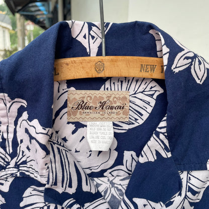 Floral Aloha Shirt Navy