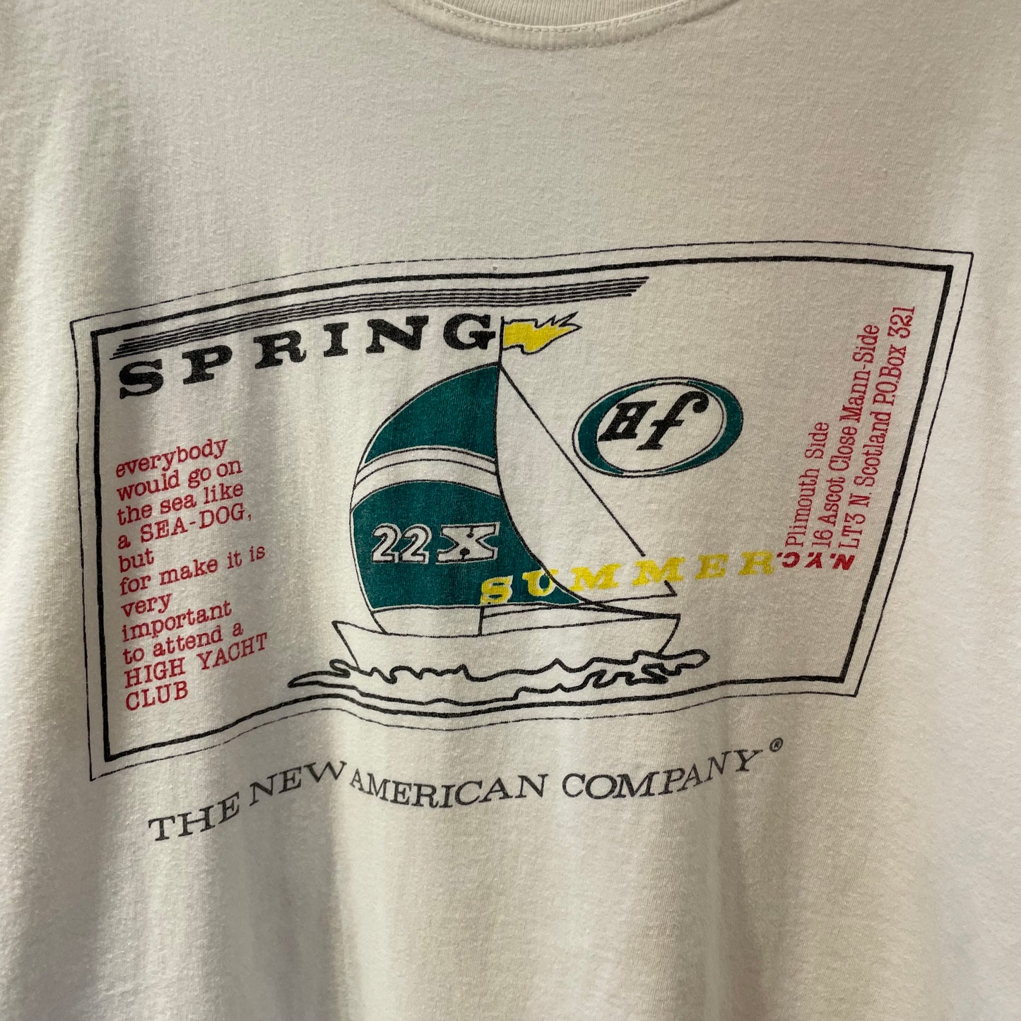 Sailboat Graphic T-Shirt White