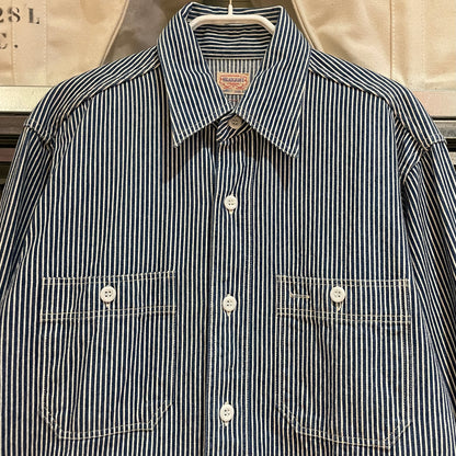 Striped Work Shirt Blue/White
