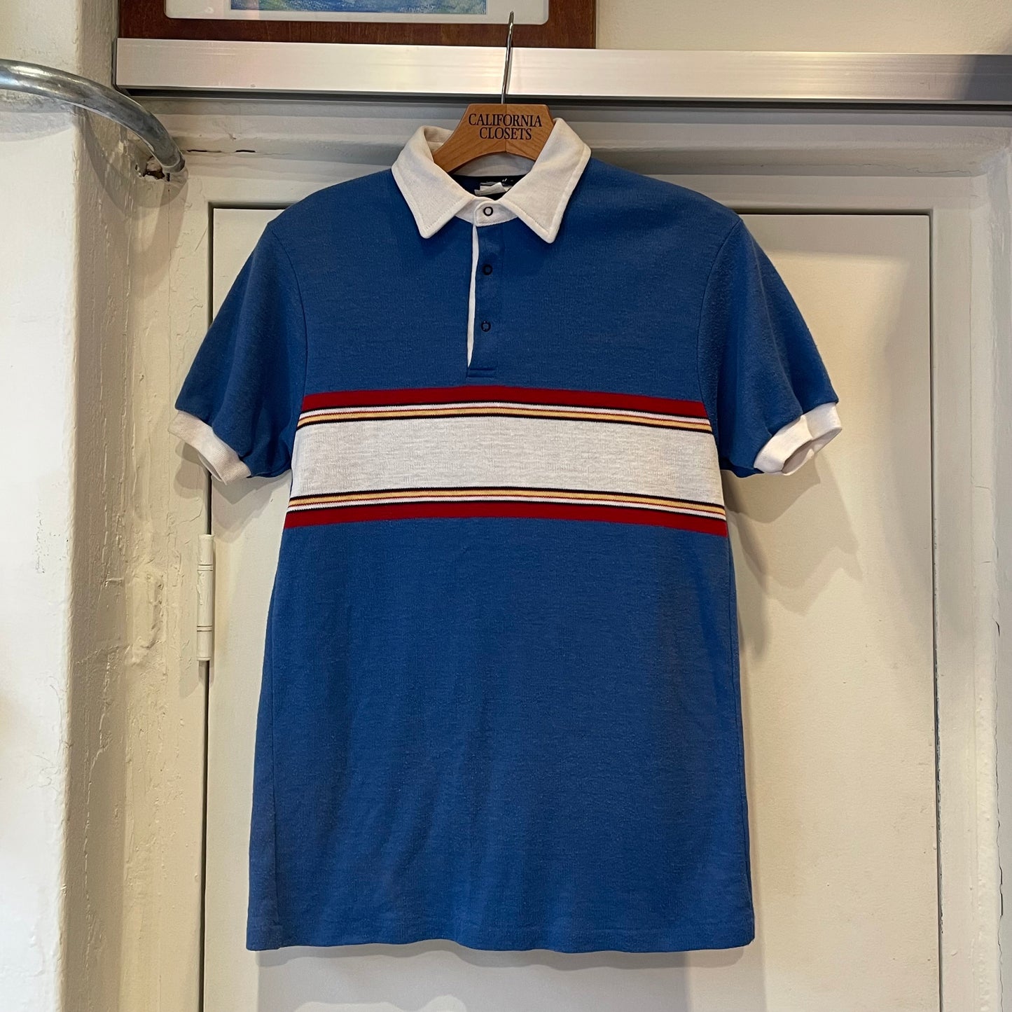 Stripe Polo Shirt Blue