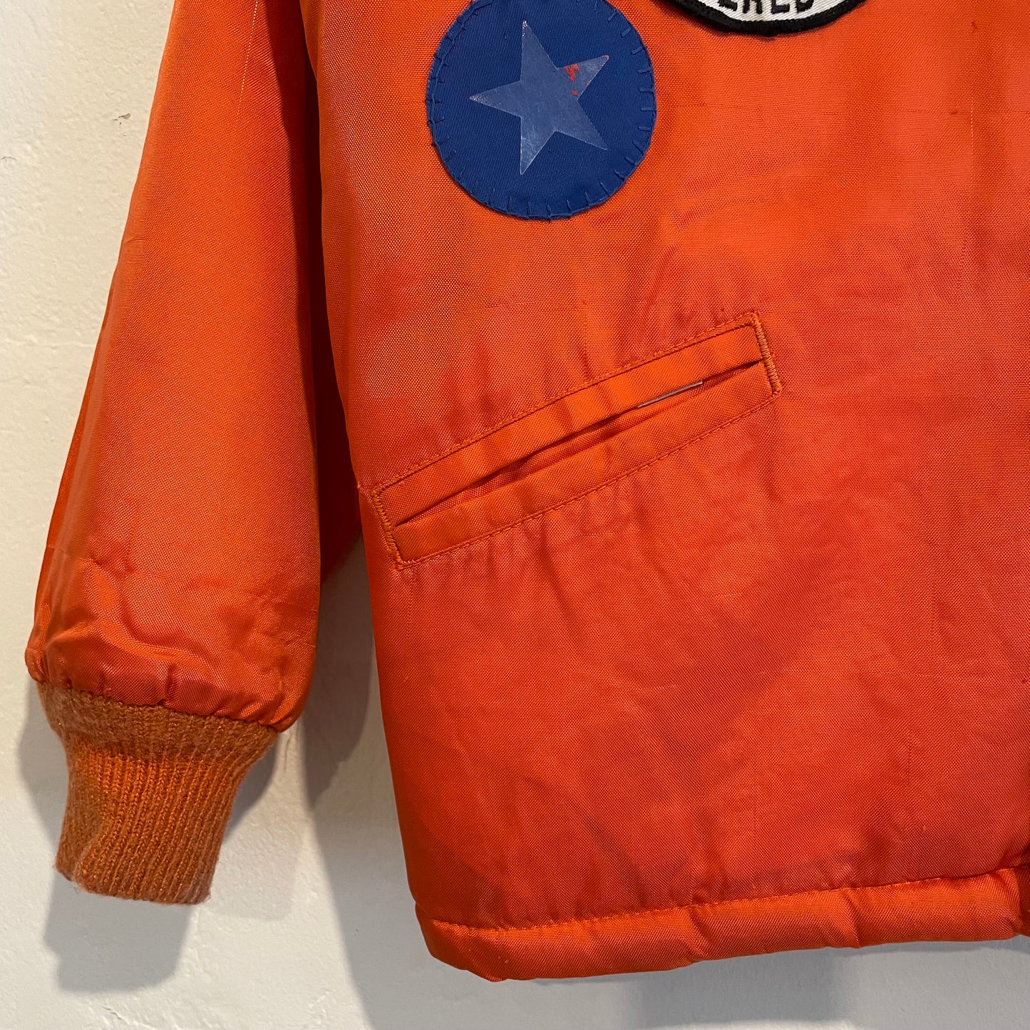 Britains Girl Fleece Lined Nylon Jacket Orange