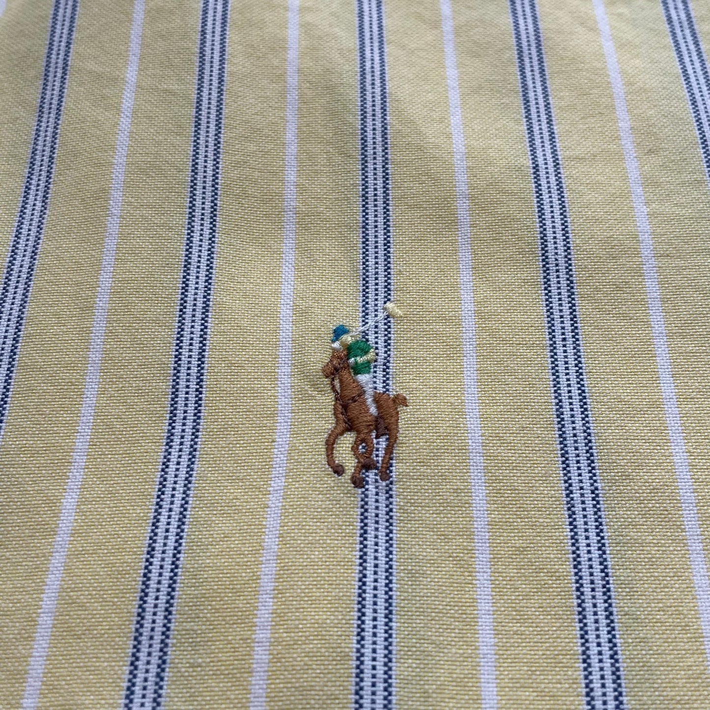 Stripe Shirt Short Sleeve Yellow