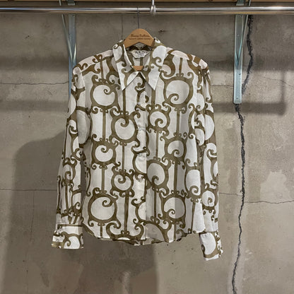 Pattern Blouse Brown