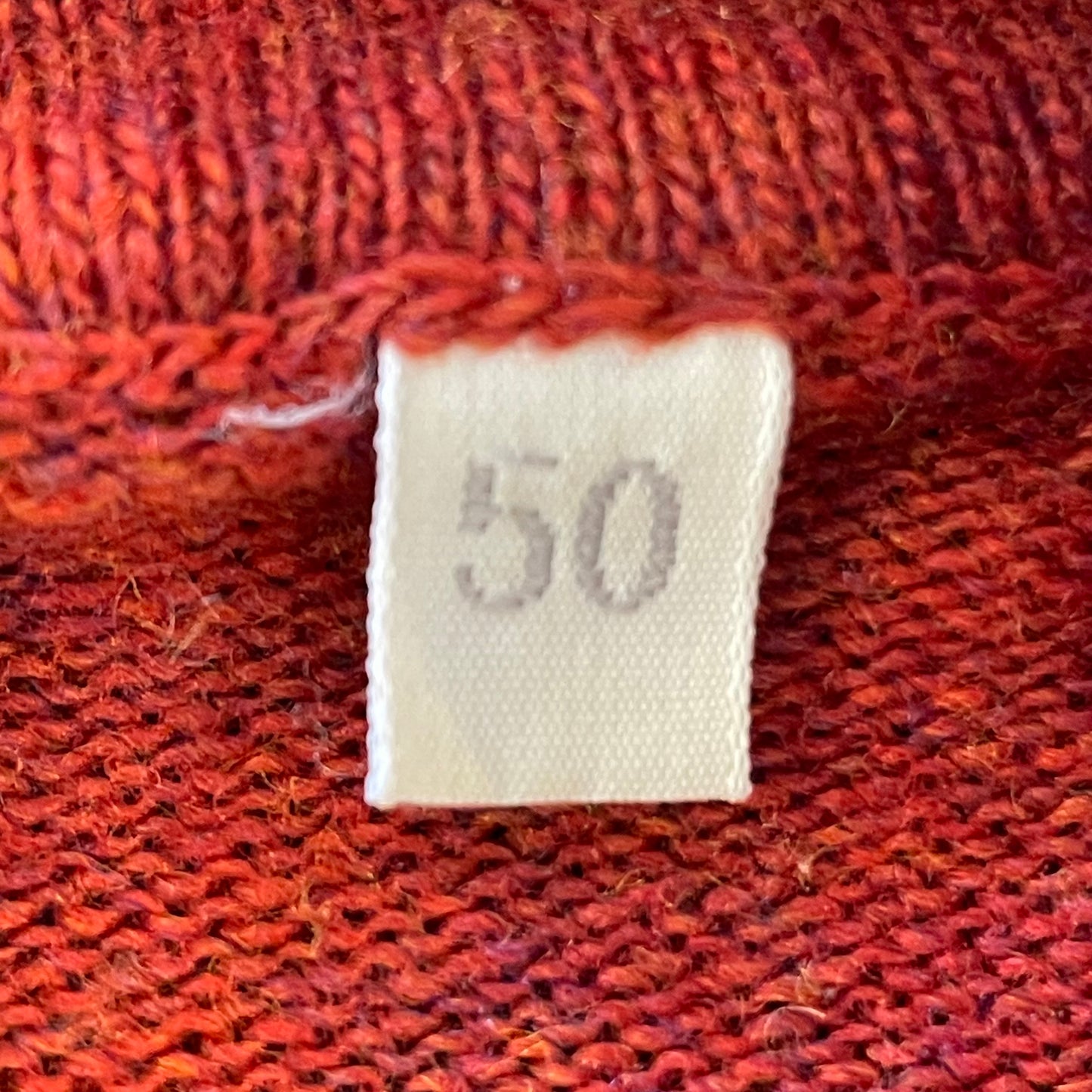 Virgin Wool Polo Knit Sweater Red