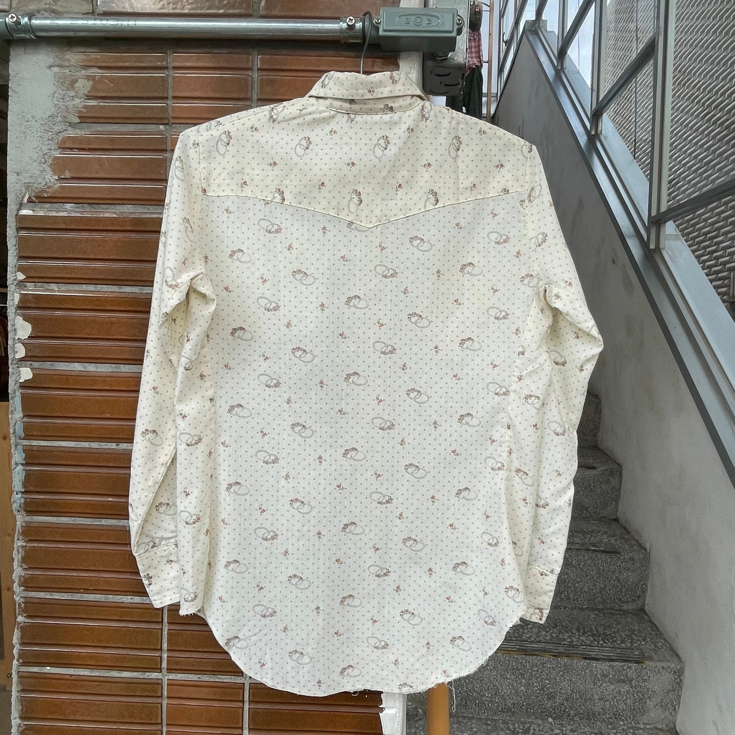 Floral Western Shirt White