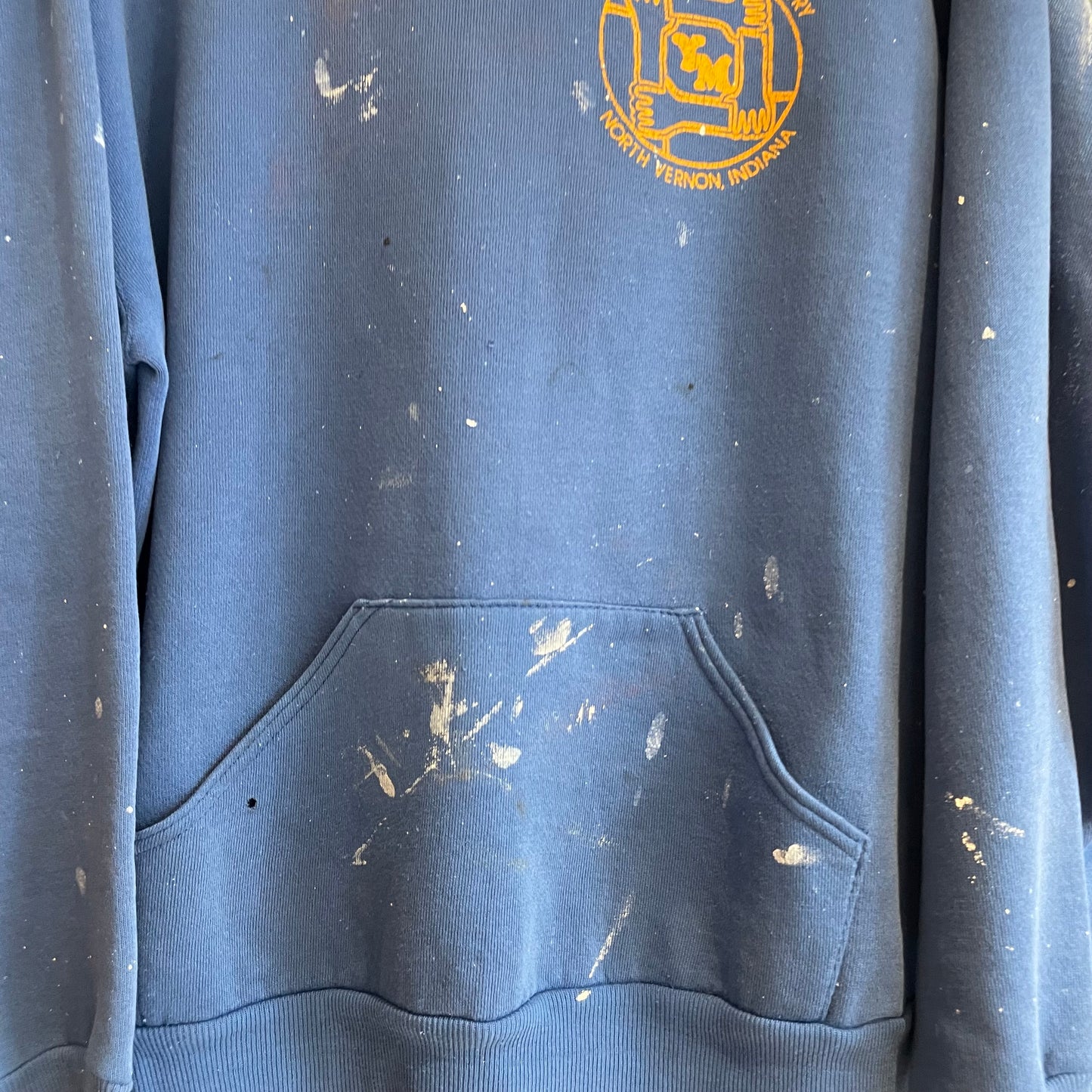 Painted and Distressed Sweatshirt Hoodie