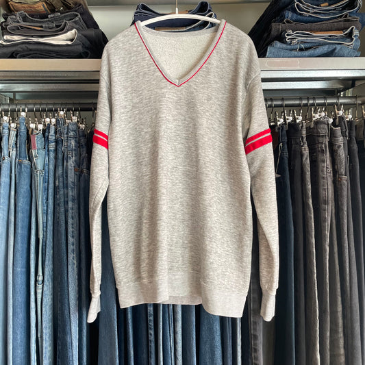 V-neck Sweatshirt Gray