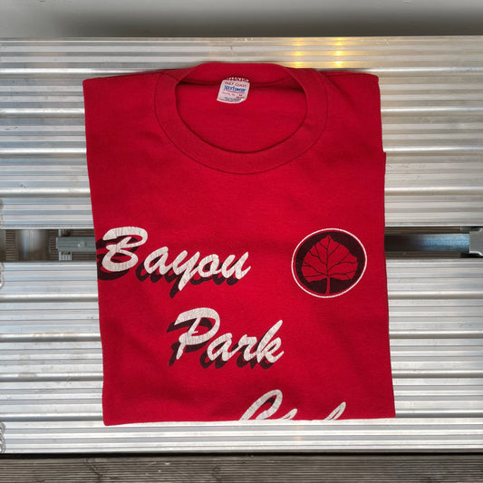 Bayou Park Club Script Leaf Logo Tee