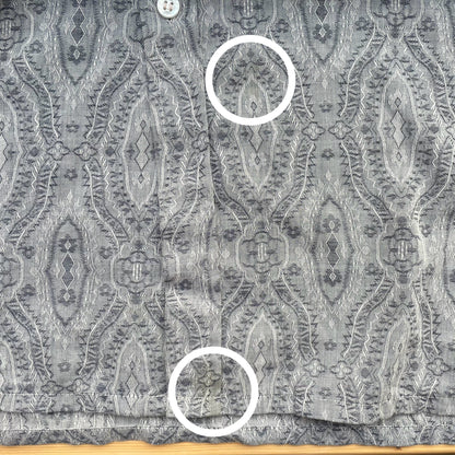 Pattern Short Sleeve Shirt Gray