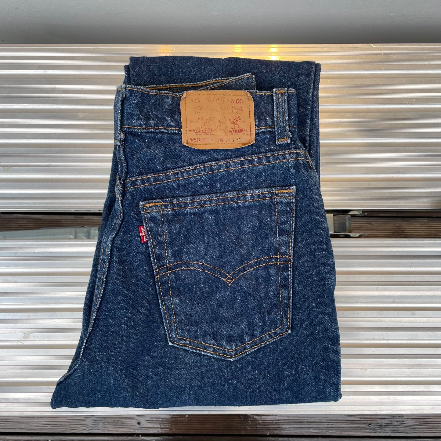 510-217 Zipper Fly Jeans Slim Navy