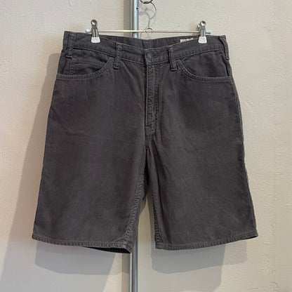 Corduroy Shorts Charcoal Faded