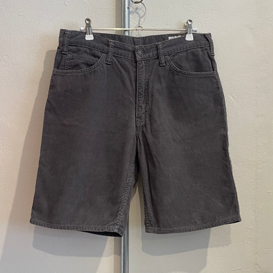 Corduroy Shorts Charcoal Faded