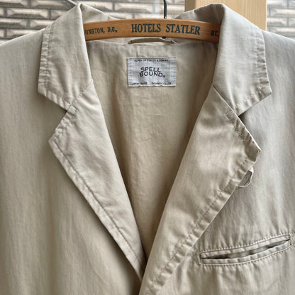 Cotton/Nylon Long Coat Beige