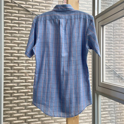 Button Down Shirt Short Sleeve Blue