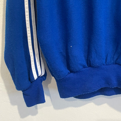 V-neck White Lined Sweatshirt Blue