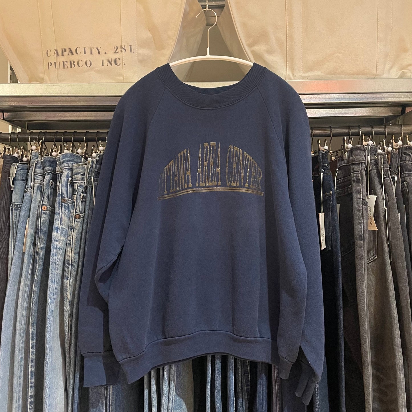 Ottawa Area Centre Blue Faded Crewneck