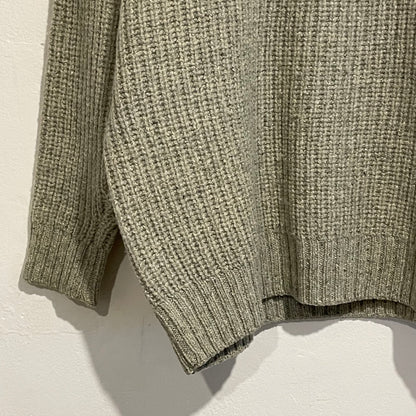 Wool/Silk Ribbed Knit Sweater Mint