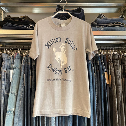 Cowboy Bar Western Graphic Tee Grey