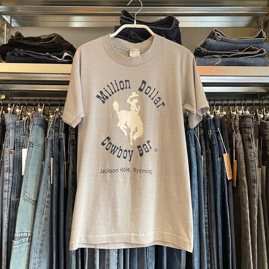 Cowboy Bar Western Graphic Tee Grey