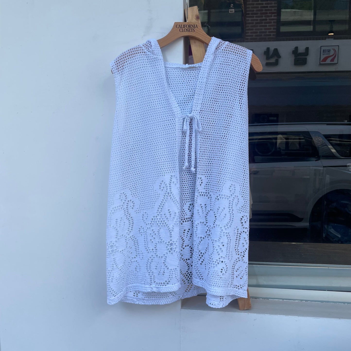 Hooded Lave Vest Blue