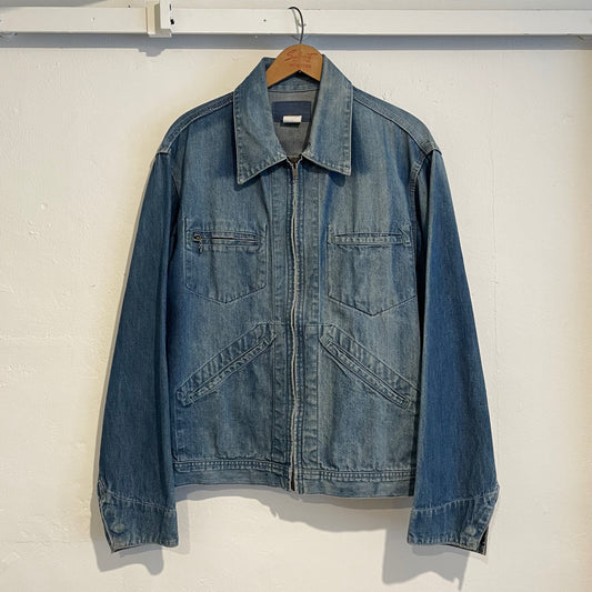 Faded Denim Jacket w/Ideal Zipper