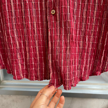 Checked Long Sleeve Shirt Red