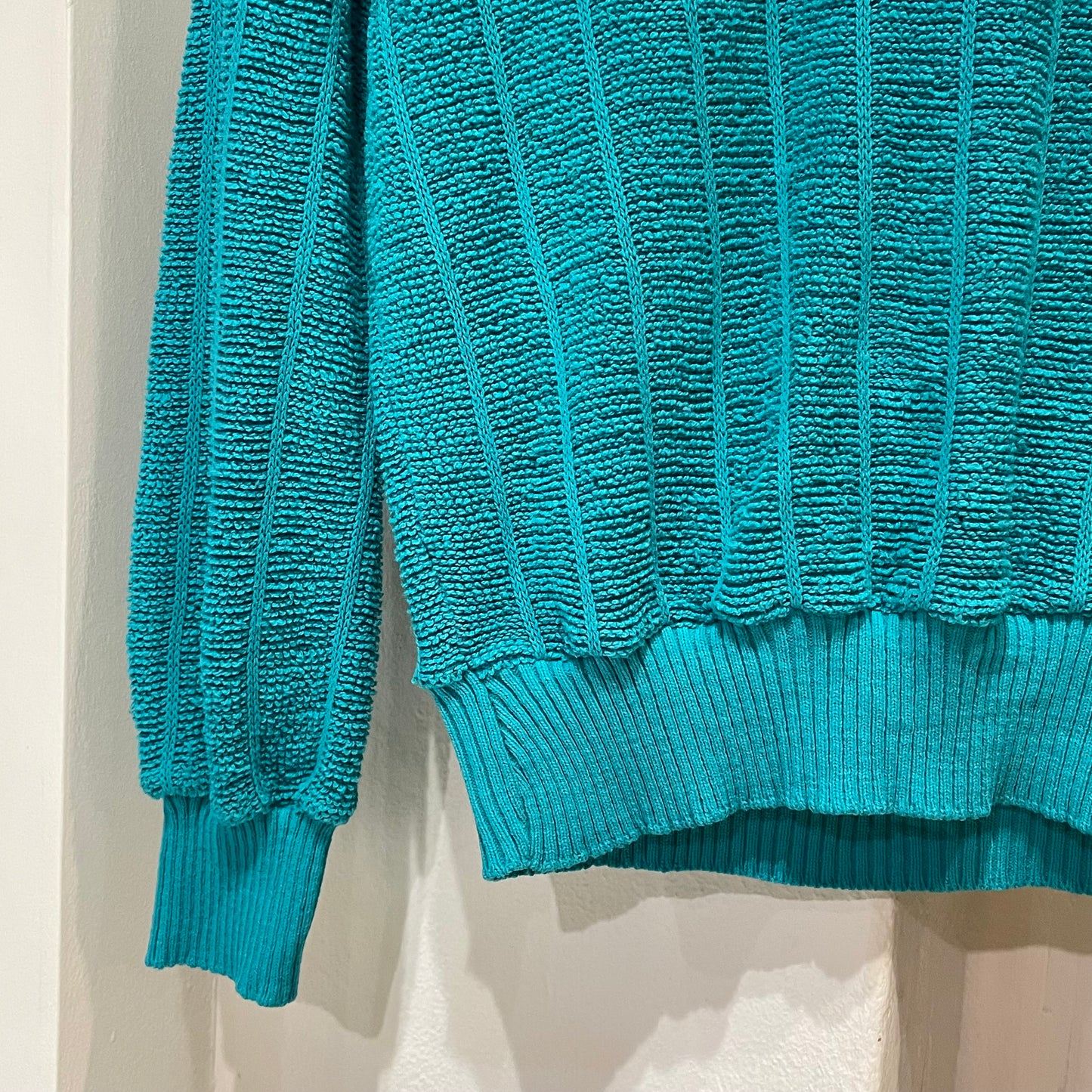 Acrylic V-Neck Sweater Blue