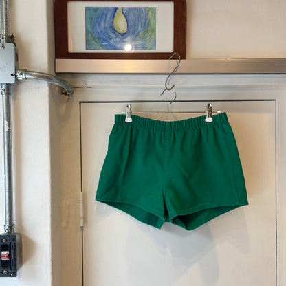 Elastic Waist Shorts Green