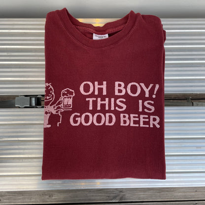 Good Beer T-Shirt Burgundy