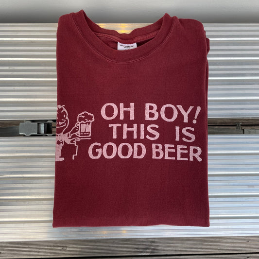 Good Beer T-Shirt Burgundy