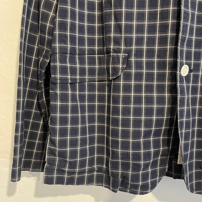 Navy Check Tailored Blazer