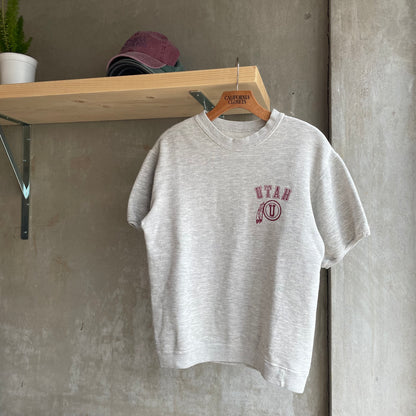 University of Utah Short Sleeve Sweatshirt Gray