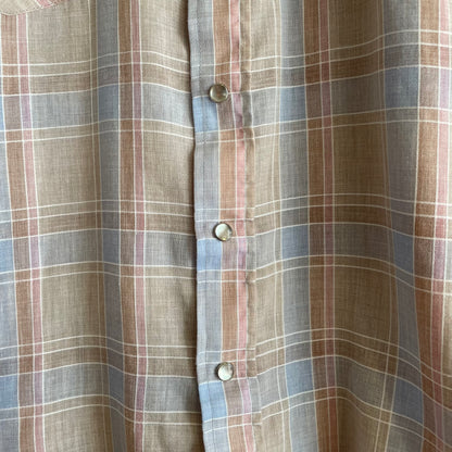 Pearl Snap Western Shirt Olive Green